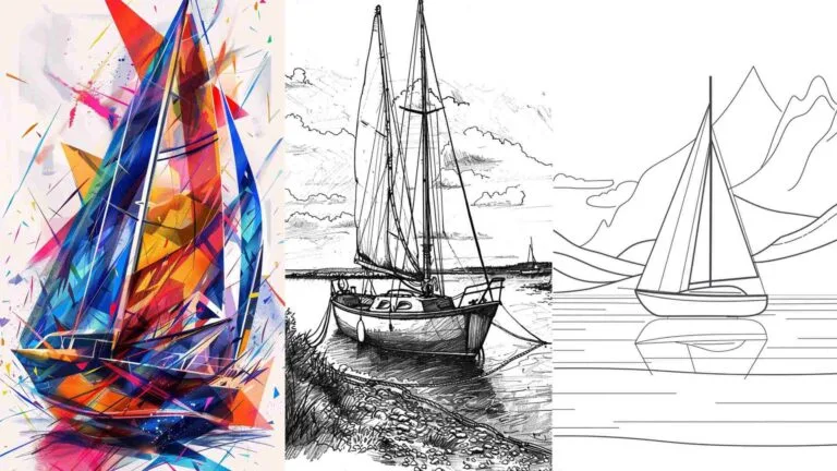 Sailboat Images Drawing 4K HD Pictures