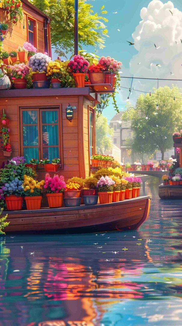 Cartoon Picture of a Ship 4K HD Wallpaper