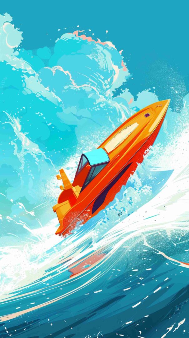 Cartoon Picture of a Ship 4K HD Wallpaper