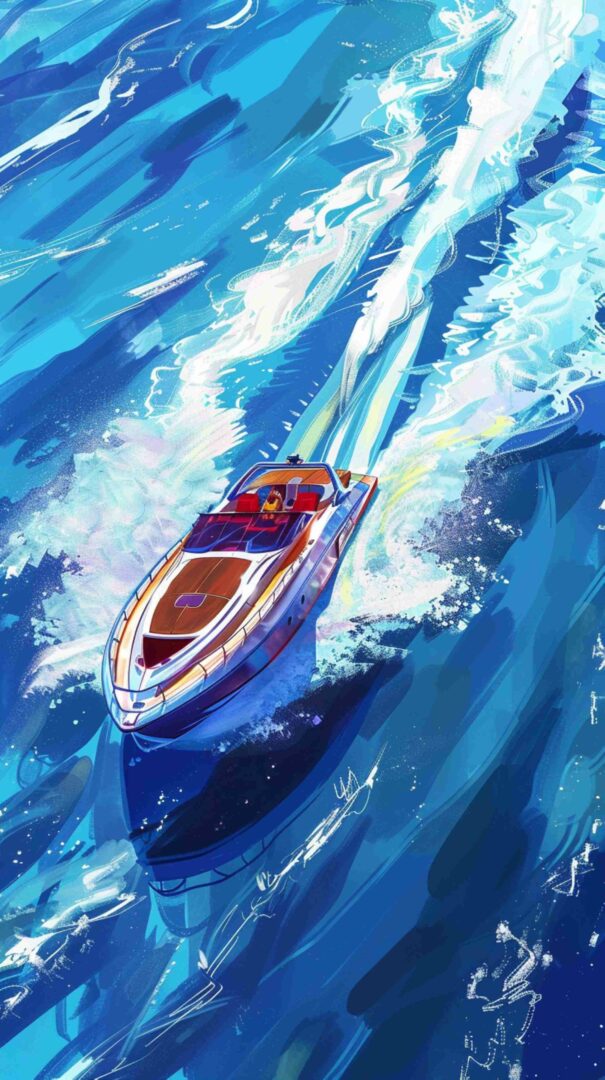 Cartoon Picture of a Ship 4K HD Wallpaper