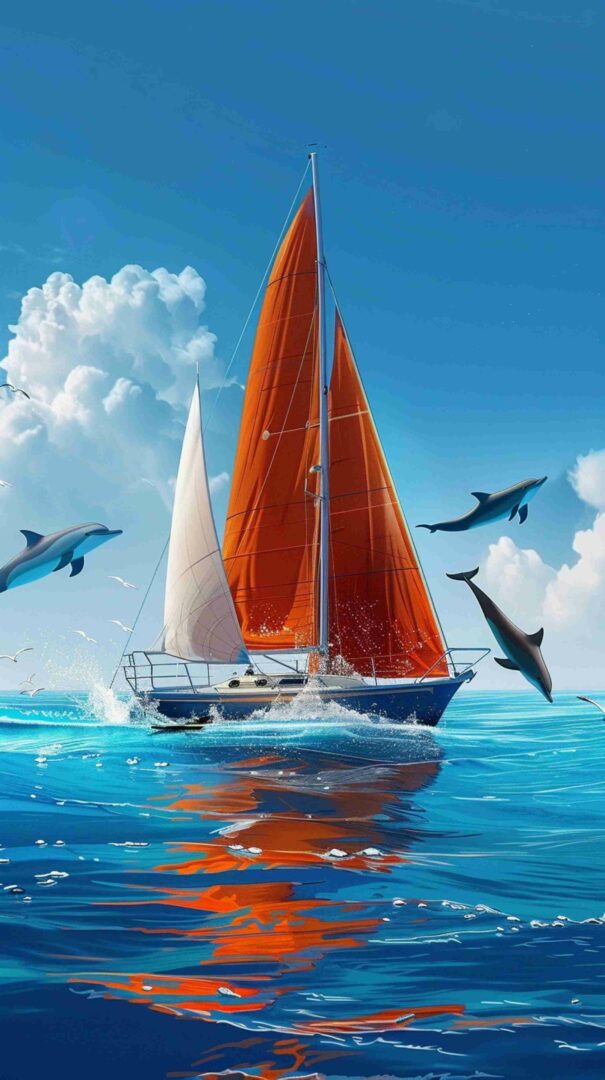 Cartoon Picture of a Ship 4K HD Wallpaper