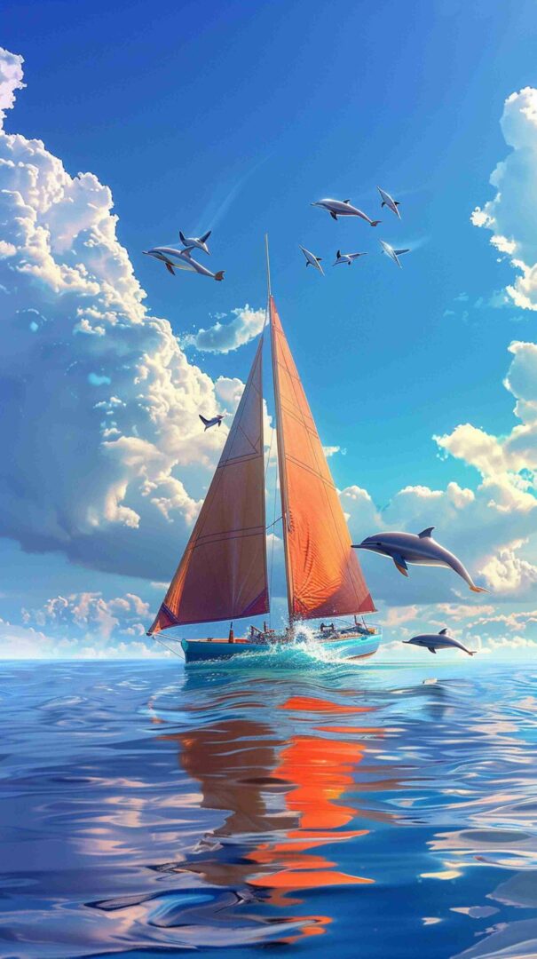 Cartoon Picture of a Ship 4K HD Wallpaper