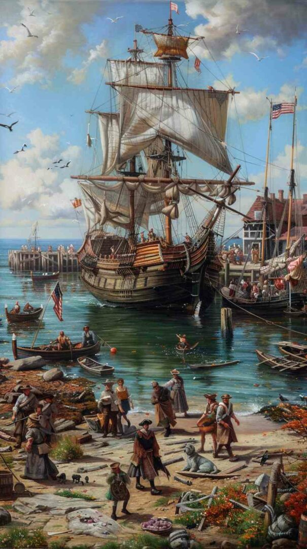 Image of the Mayflower Ship 4K HD Wallpaper