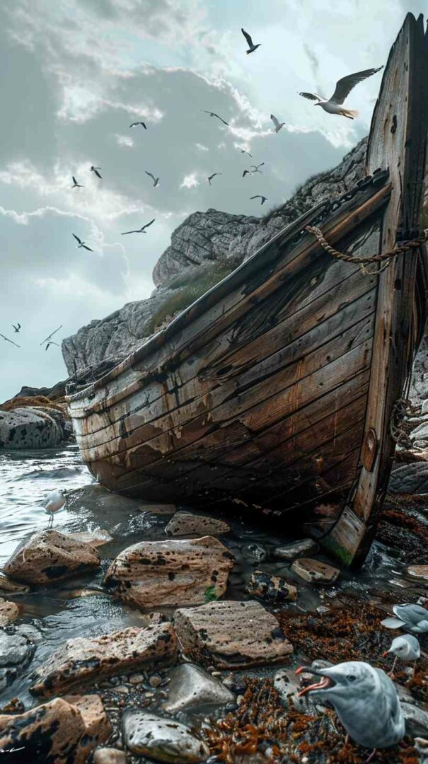 Sinking Boat Image 4K HD Wallpapers