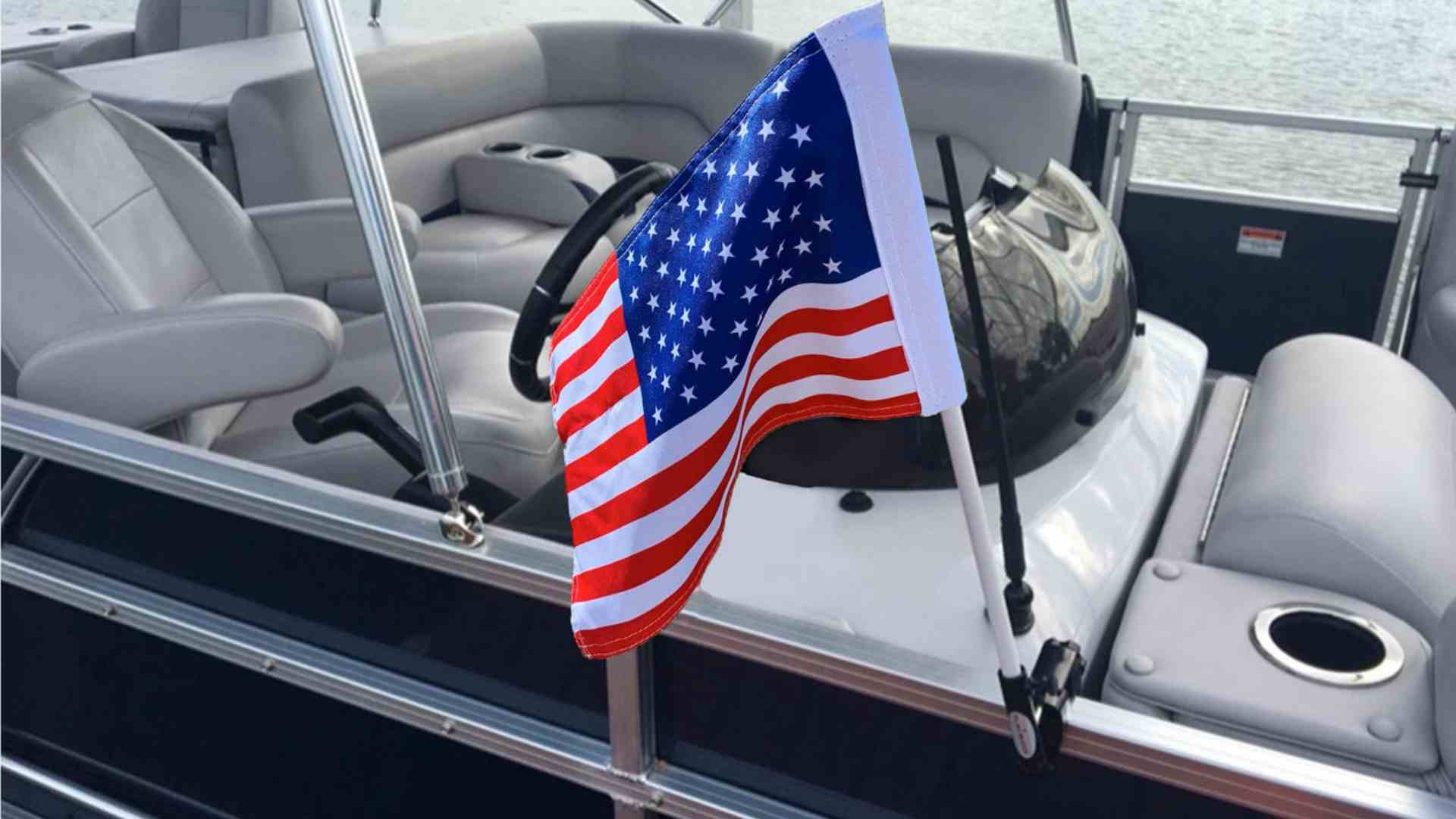 Pontoon Boat American Flags: Show Your Patriotism on Water