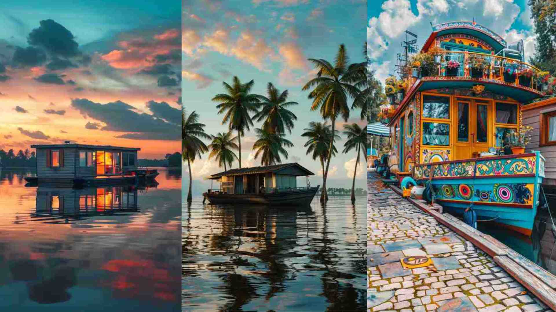 Houseboat Clip Art 4K HD Wallpapers