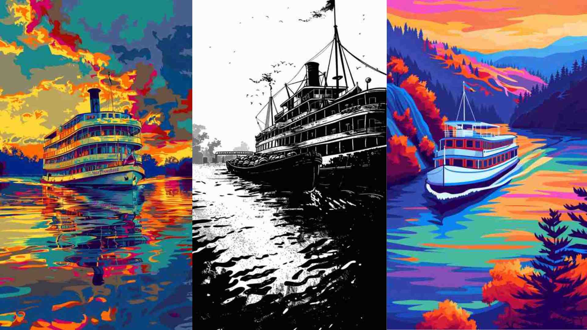 Riverboat Clip Art 4K HD Wallpapers