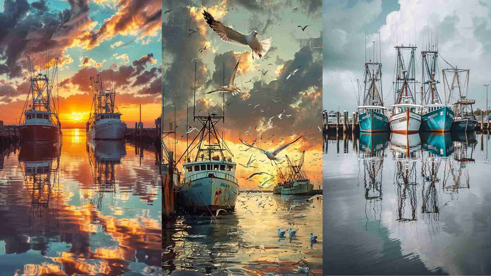 Images of Shrimp Boats 4K HD Wallpapers