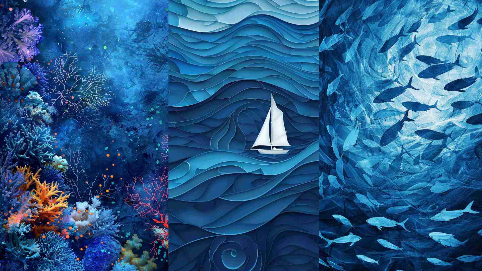 Marine Blue Wallpaper 4K HD Images