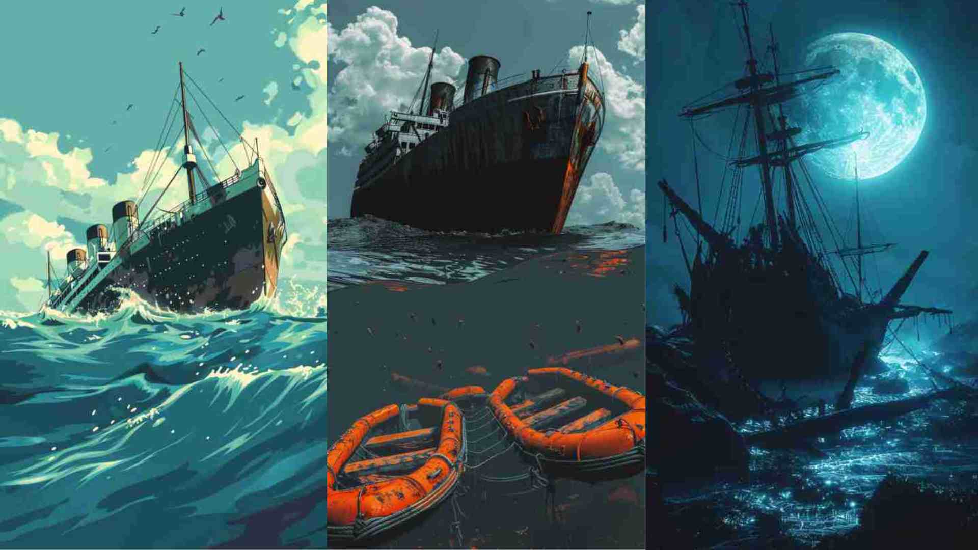 Clip Art Sinking Ship 4K HD Wallpapers