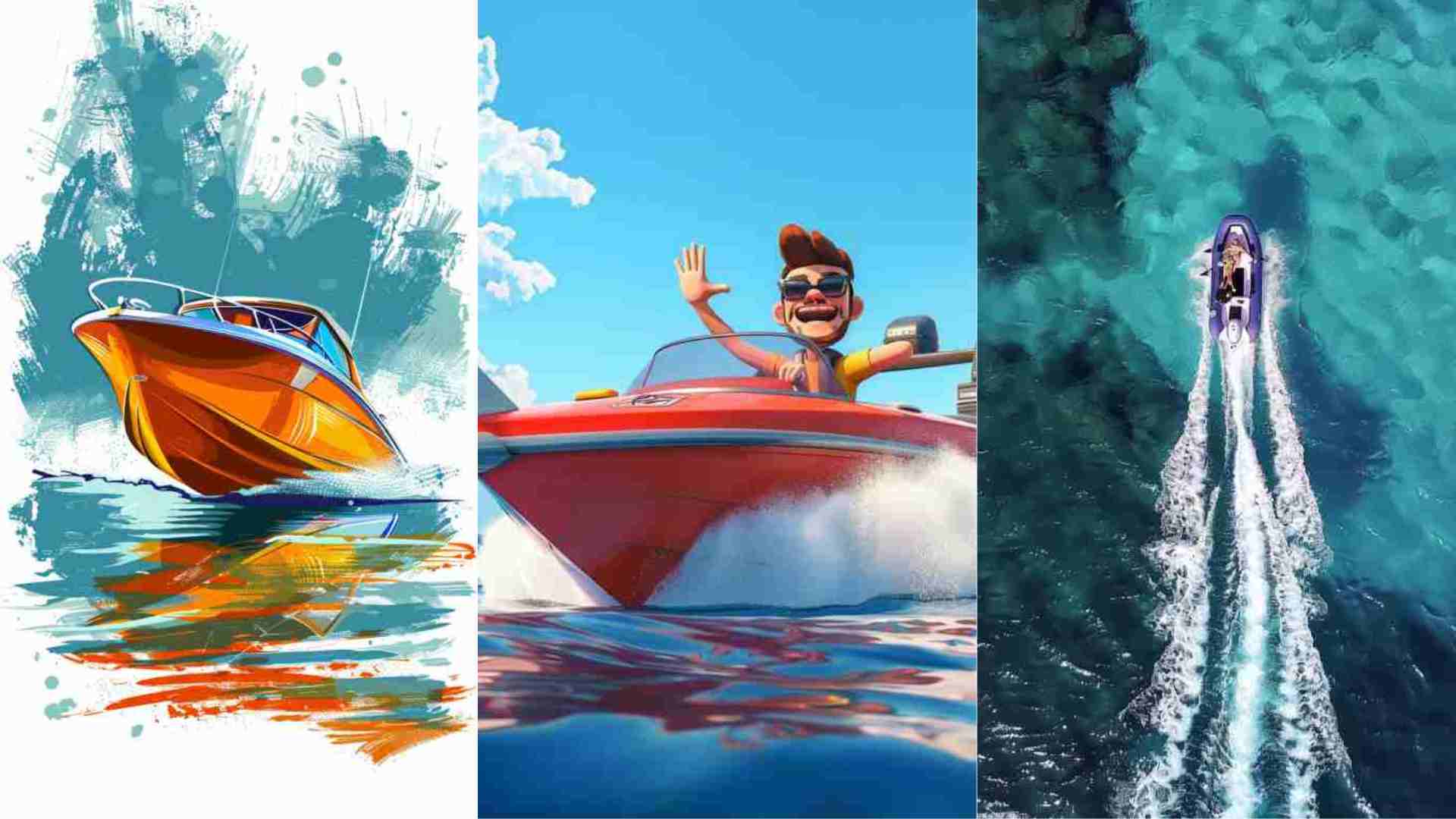 Speedboat Clip Art 4K HD Wallpapers