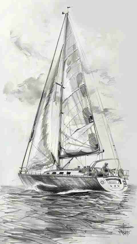 Yacht Drawing Images 4K HD Wallpapers Yacht Drawing Images 4K HD Wallpapers