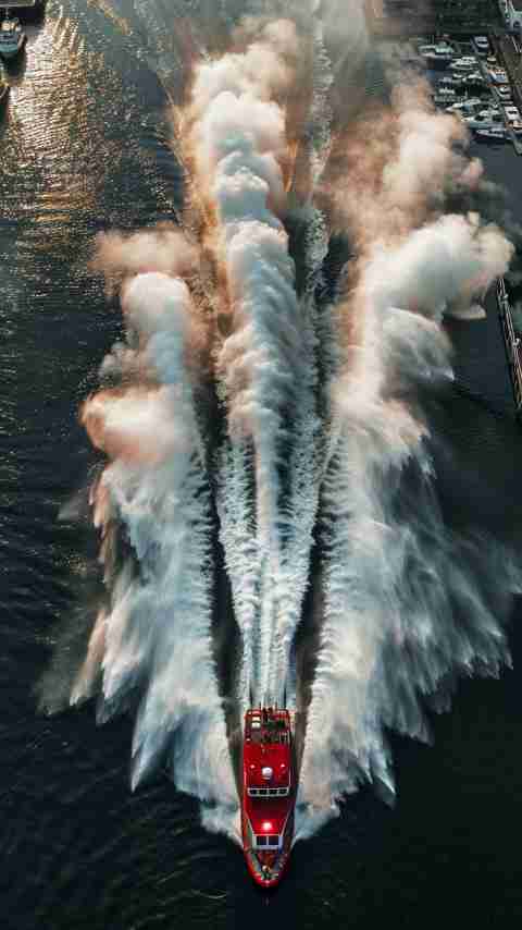 Fire Boat Images 4K HD Wallpapers Fire Boat Images 4K HD Wallpapers