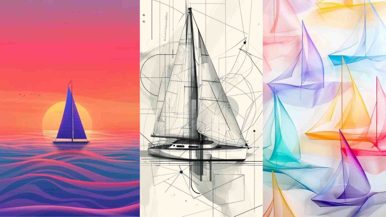 Sailboat Outline Images 4K HD Wallpapers