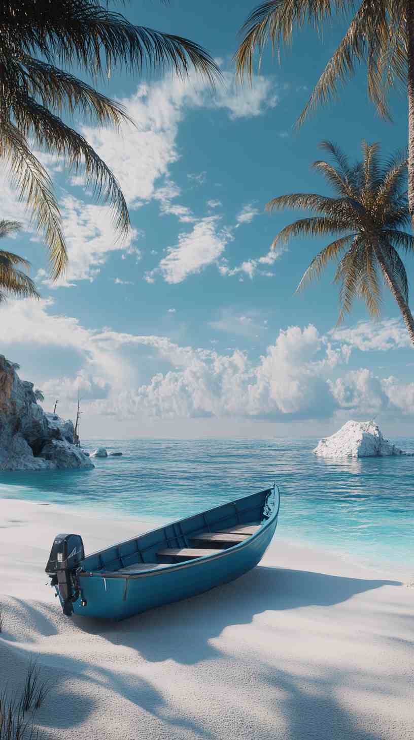 Blue Boat Wallpaper 4K HD Images Blue Boat Wallpaper 4K HD Images