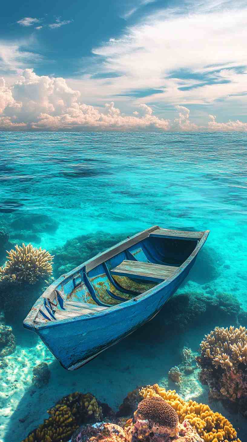 Blue Boat Wallpaper 4K HD Images Blue Boat Wallpaper 4K HD Images