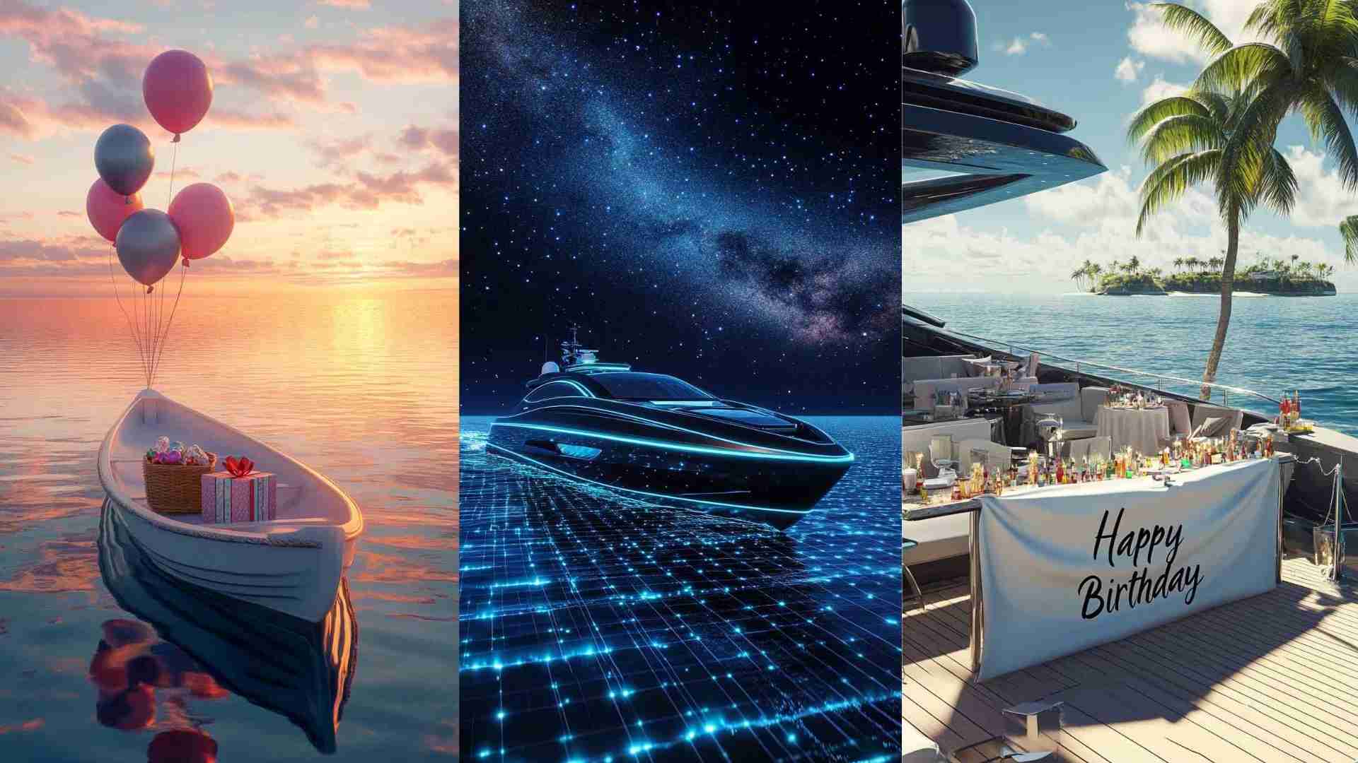 Boat Happy Birthday Images 4K HD Wallpapers