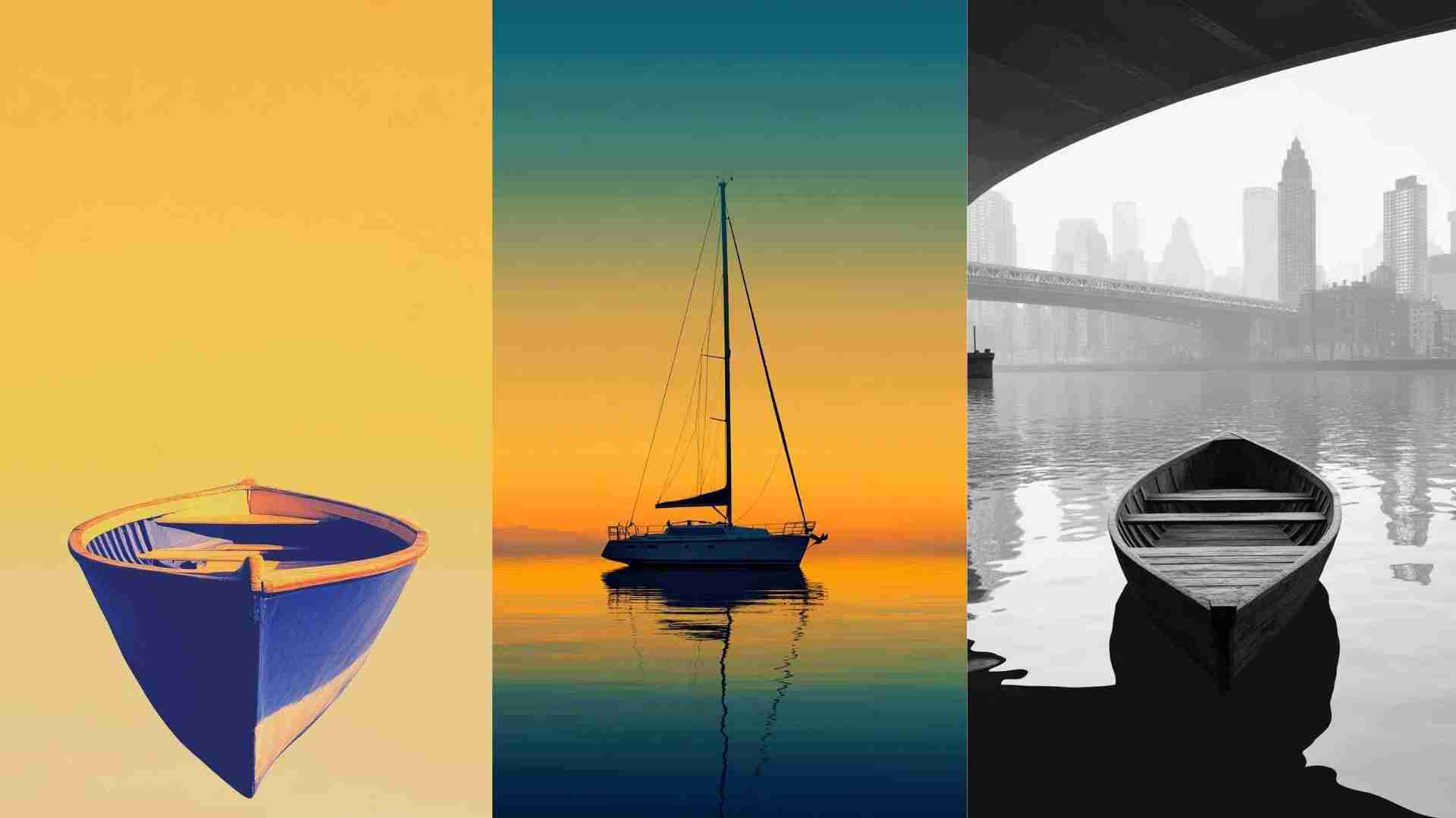 Boat Image Outline 4K HD Wallpapers