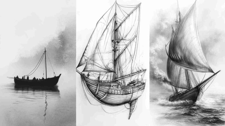 Boat Sketch Images 4K HD Wallpapers