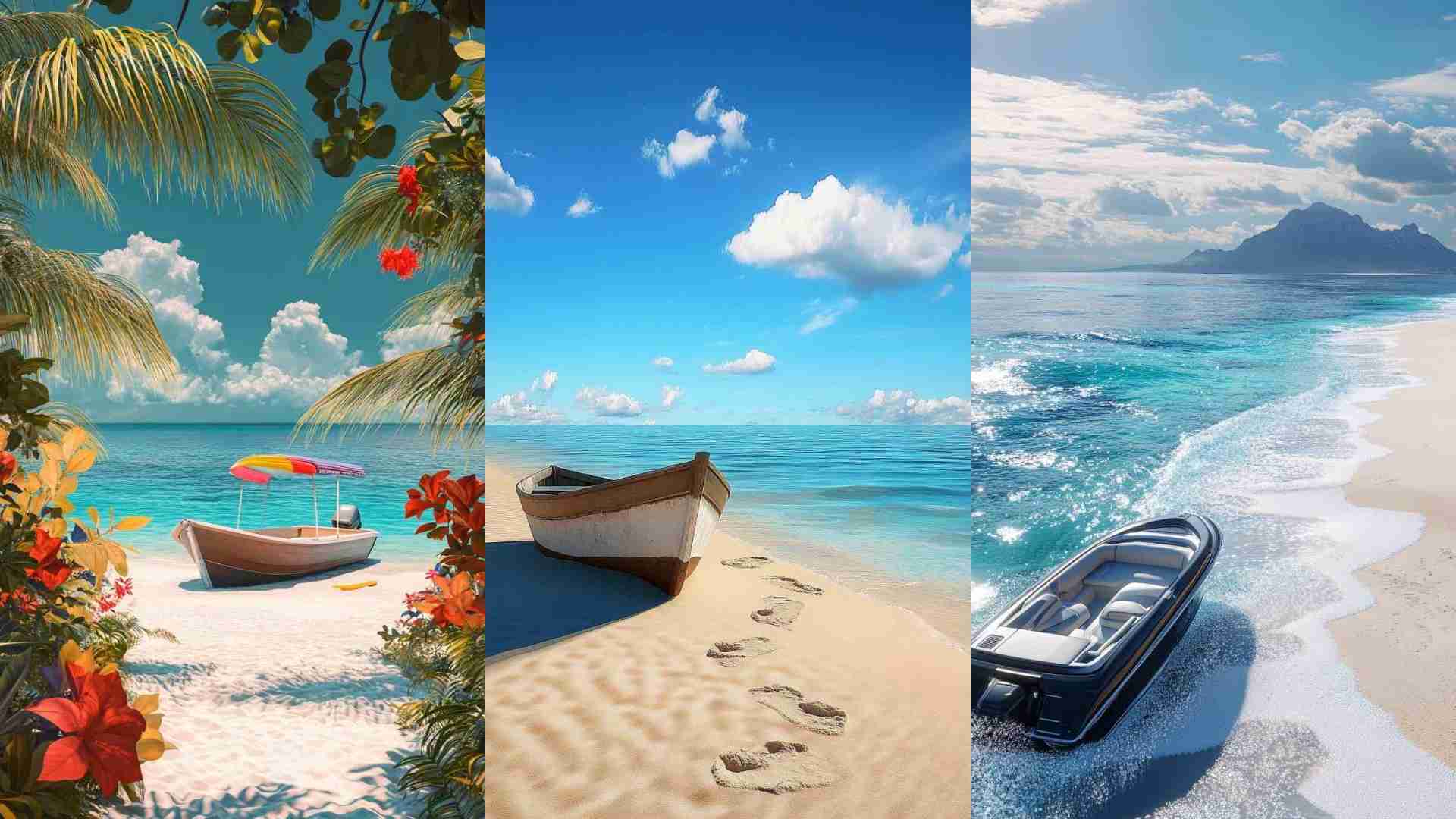 Boat on Beach Images 4K HD Wallpapers
