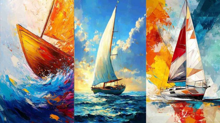 Boat Painting Designs 4K HD Wallpapers