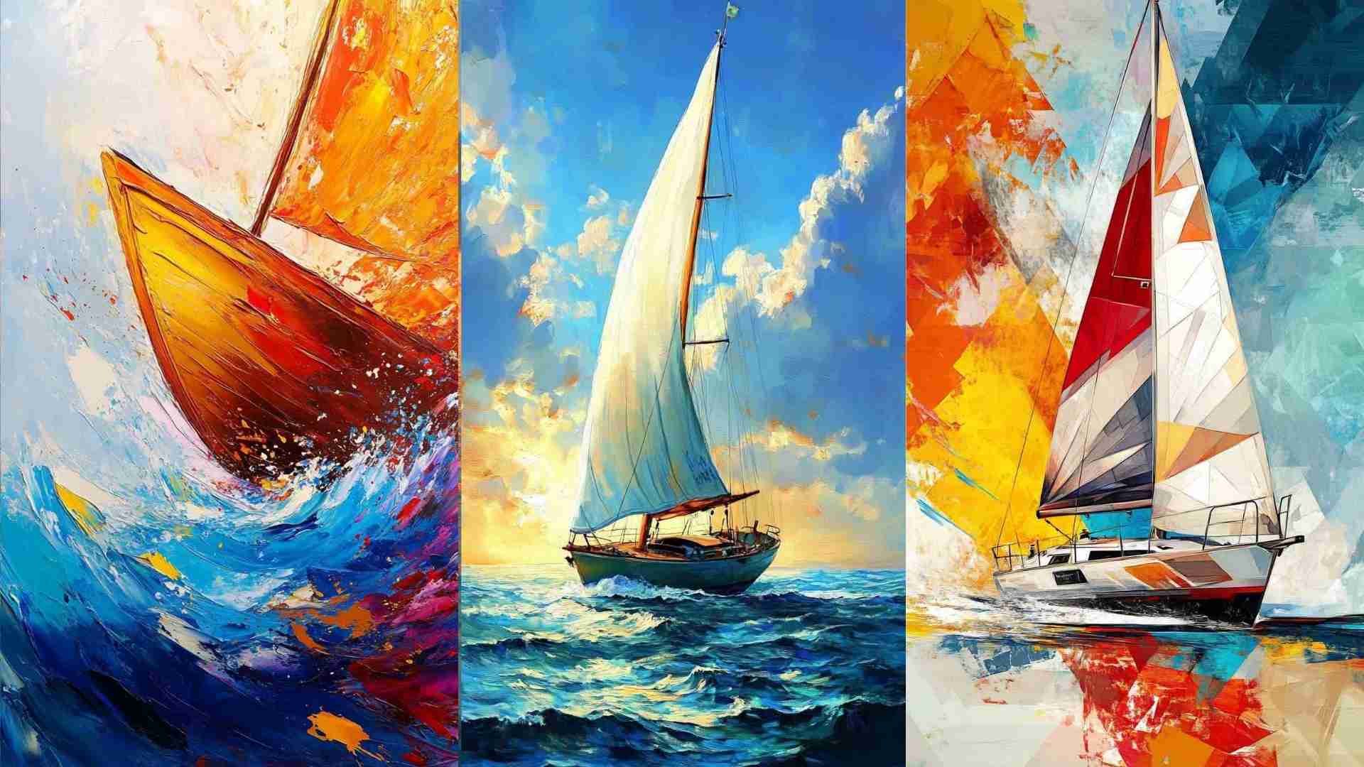 Boat Painting Designs 4K HD Wallpapers