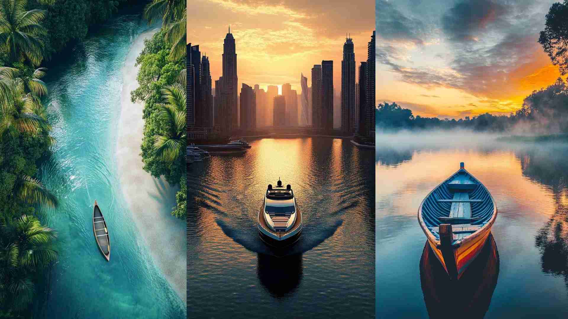 Boat in River Images 4K HD Wallpapers