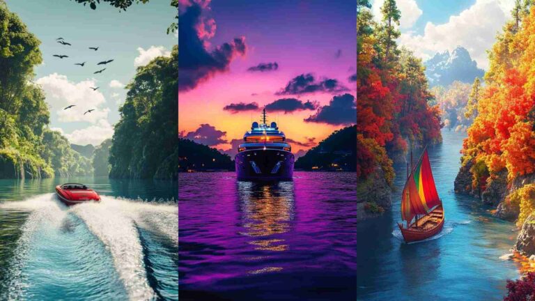 Boat on River Images 4K HD Wallpapers