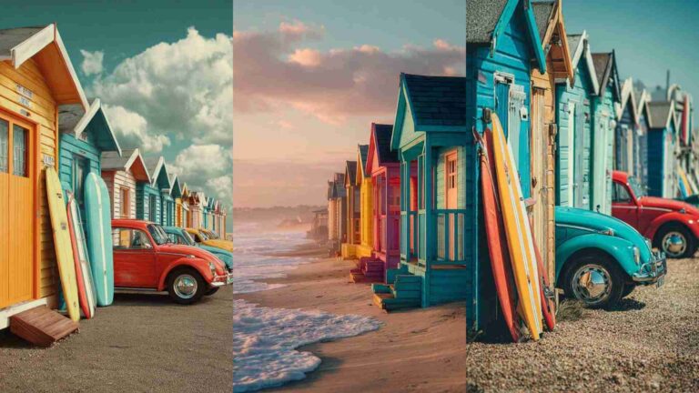 Beach Huts Scenery 4K HD Wallpapers