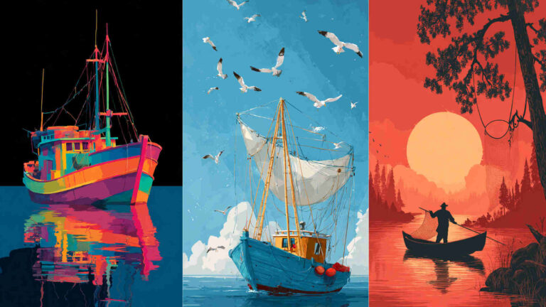 Boat Fishing Clipart 4K HD Wallpapers