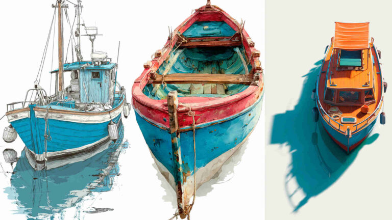 Boat Illustration Png 4K HD Wallpapers