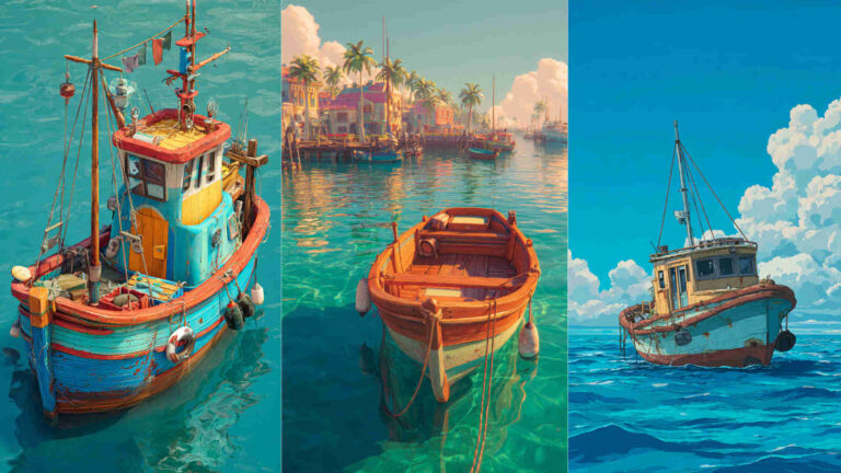 Boat Pic Cartoon 4K HD Wallpapers