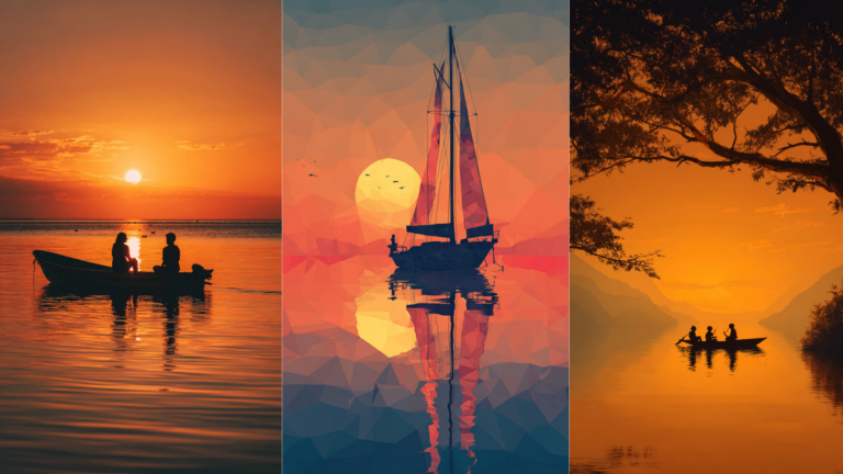 Boat Silhouette 4K HD Wallpapers