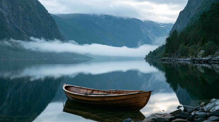 New Lake Boat Wallpaper 4K HD Images