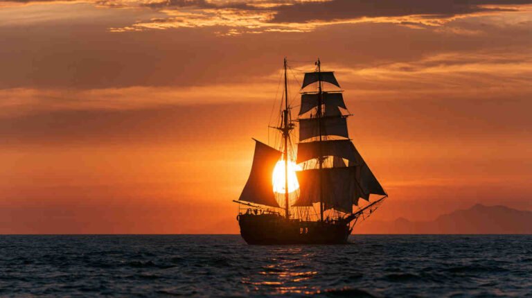Sunset sailing Wallpaper 4K HD Images