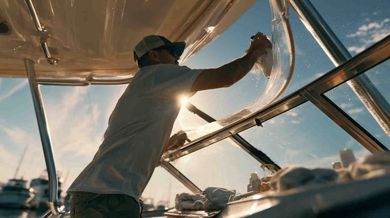 Cleaning isinglass windows without scratching them for good